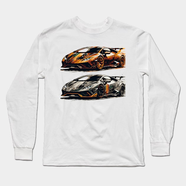 Lamborghini Huracan Long Sleeve T-Shirt by Vehicles-Art